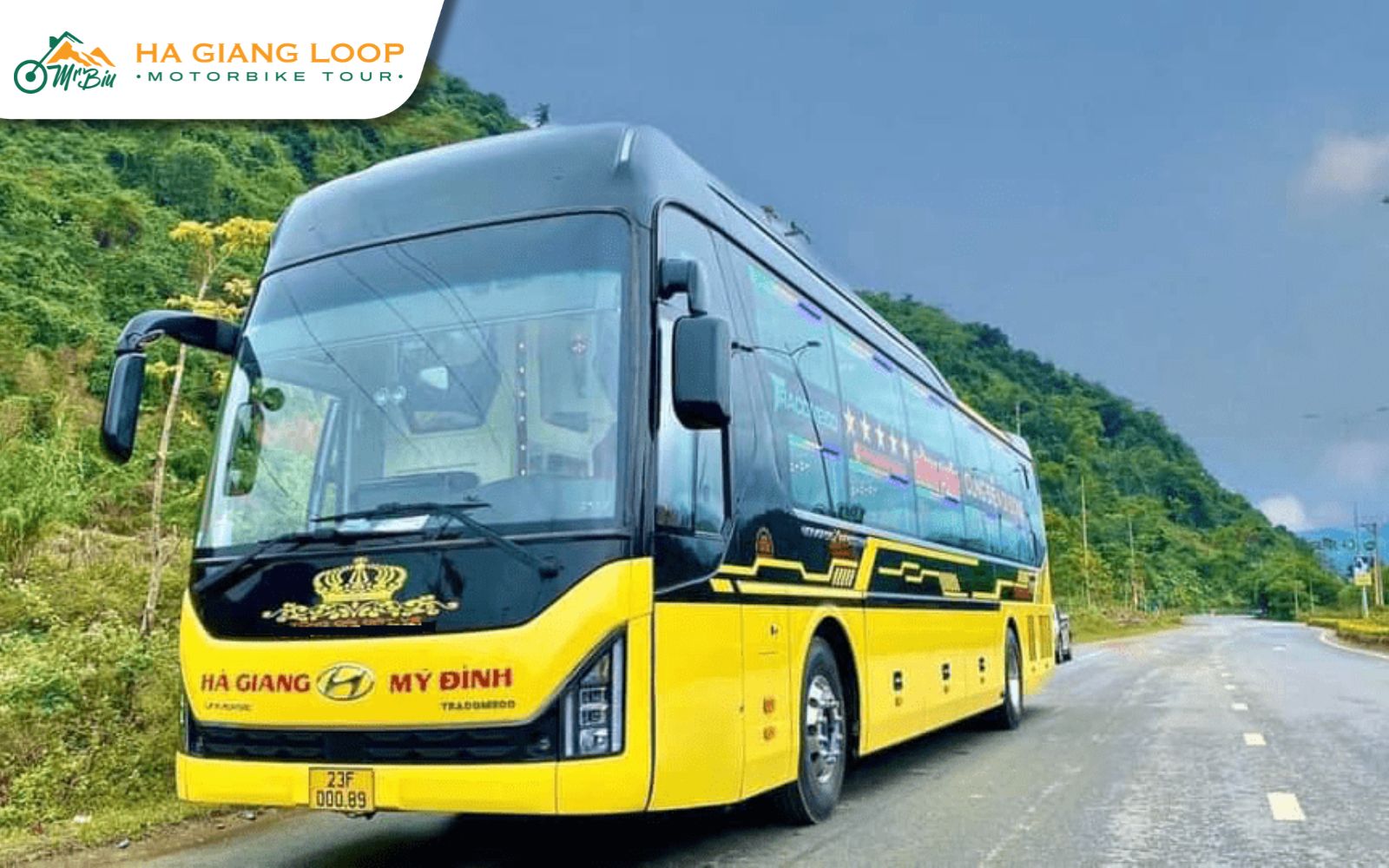 Public buses offer an affordable way to travel around Ha Giang